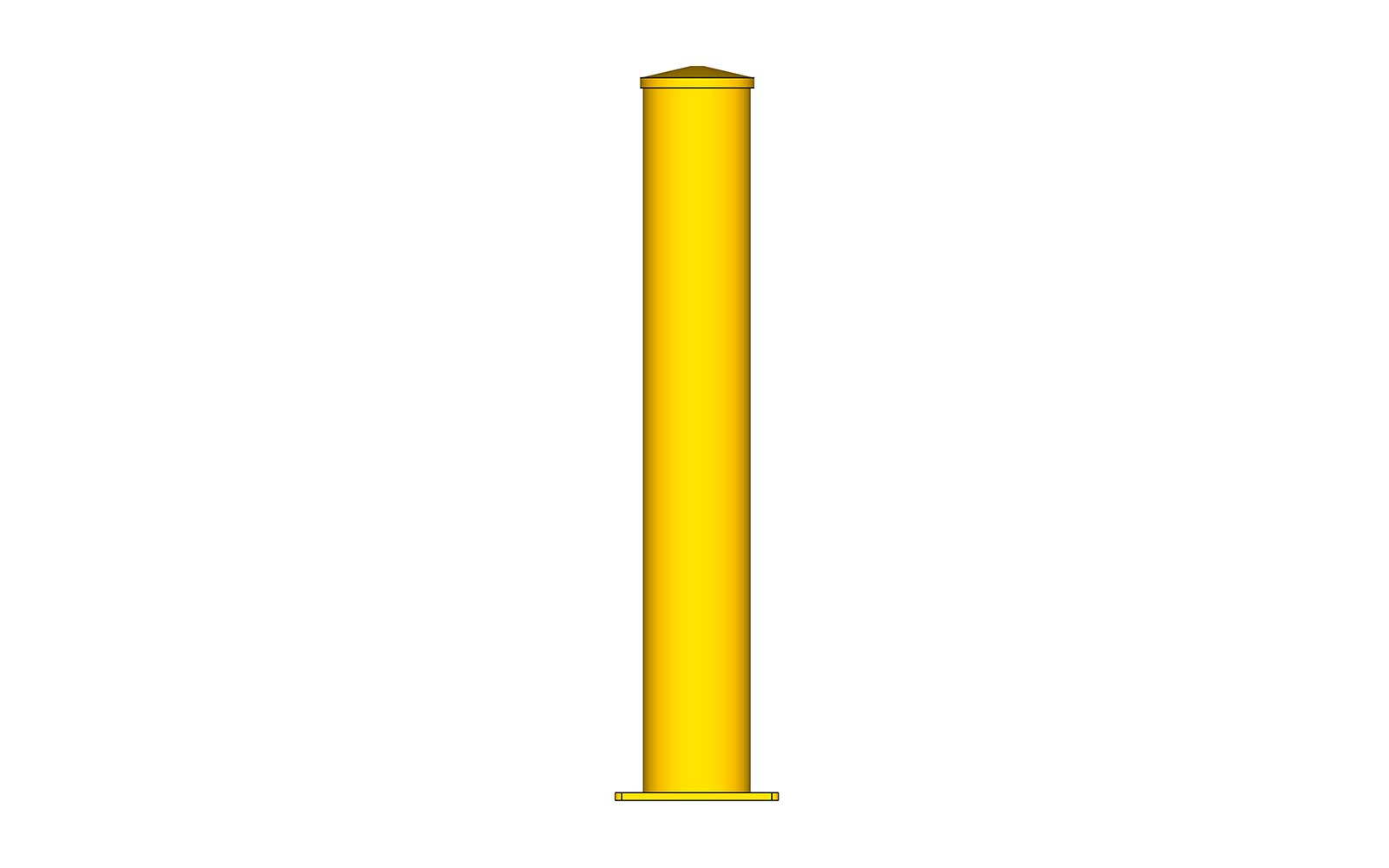 metal boolard|yellow safety boolard|safety barrier